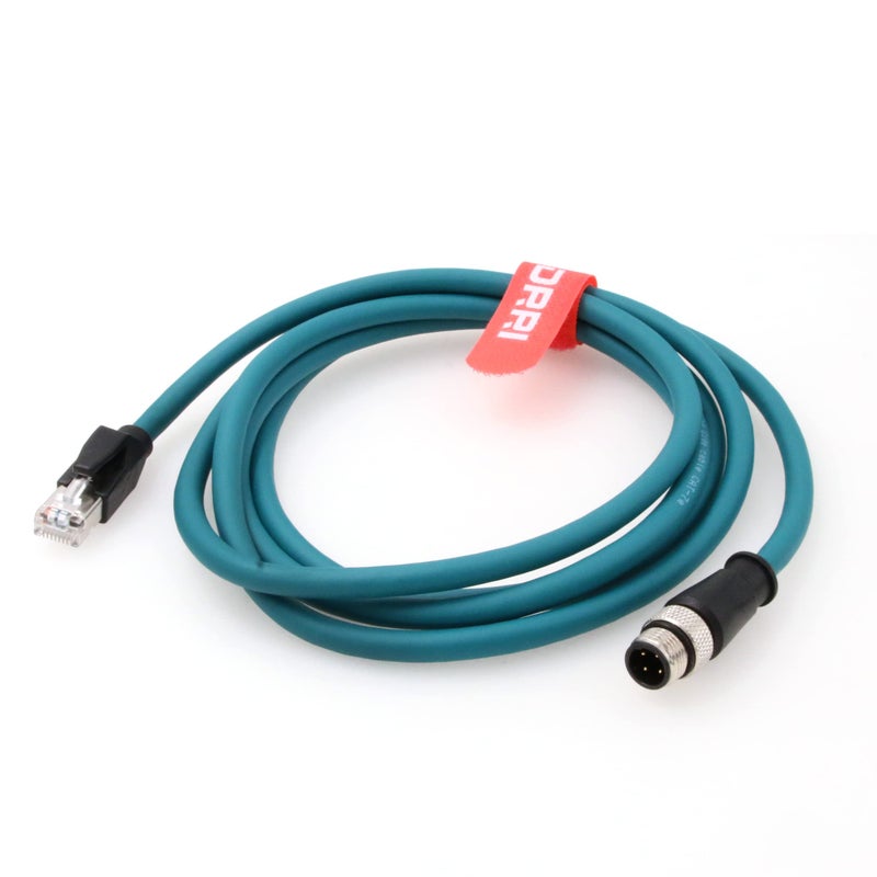 DRRI M12 4pin D-Code Male to RJ45 Ethernet Connector CAT5 Shielded Cable for Profinet & Ethernet/IP Networks(1M) - Image 3